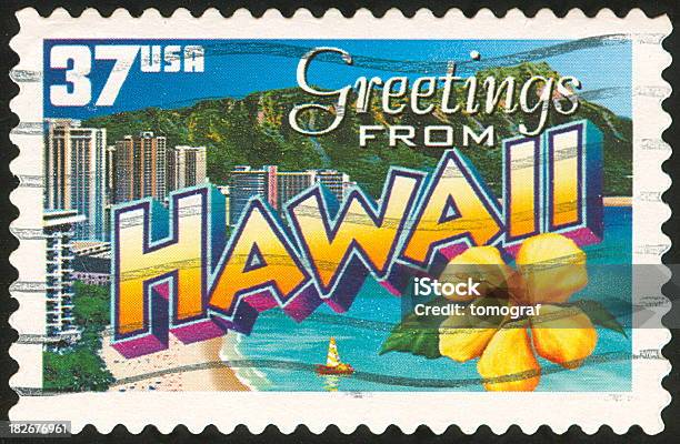 우표 빅 아일랜드-하와이 제도에 대한 스톡 사진 및 기타 이미지 - 빅 아일랜드-하와이 제도, 하와이 제도, 고풍스런