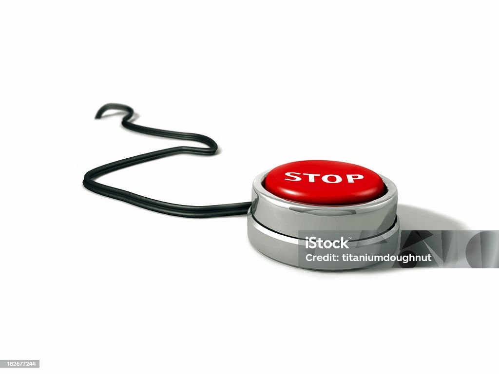 Botón de parada - Foto de stock de Alambre libre de derechos