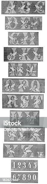 Алфавит С Декоративной Отделкой — стоковая векторная графика и другие изображения на тему 1870 - 1870, Алфавит, Без людей