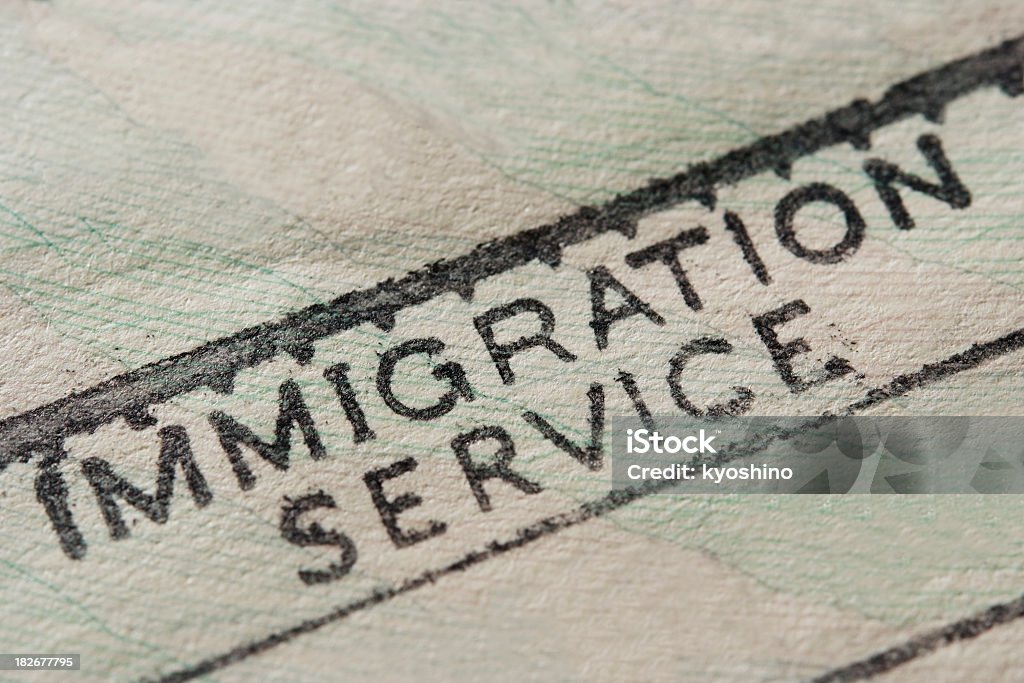Timbro di immigrazione - Foto stock royalty-free di Emigrazione e Immigrazione