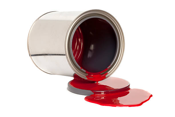 istock Spilled Can Of Red Paint 182677804