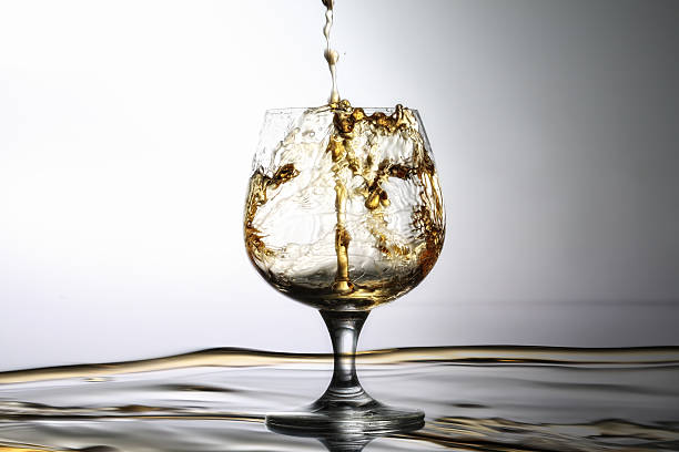 Glass of brandy. stock photo