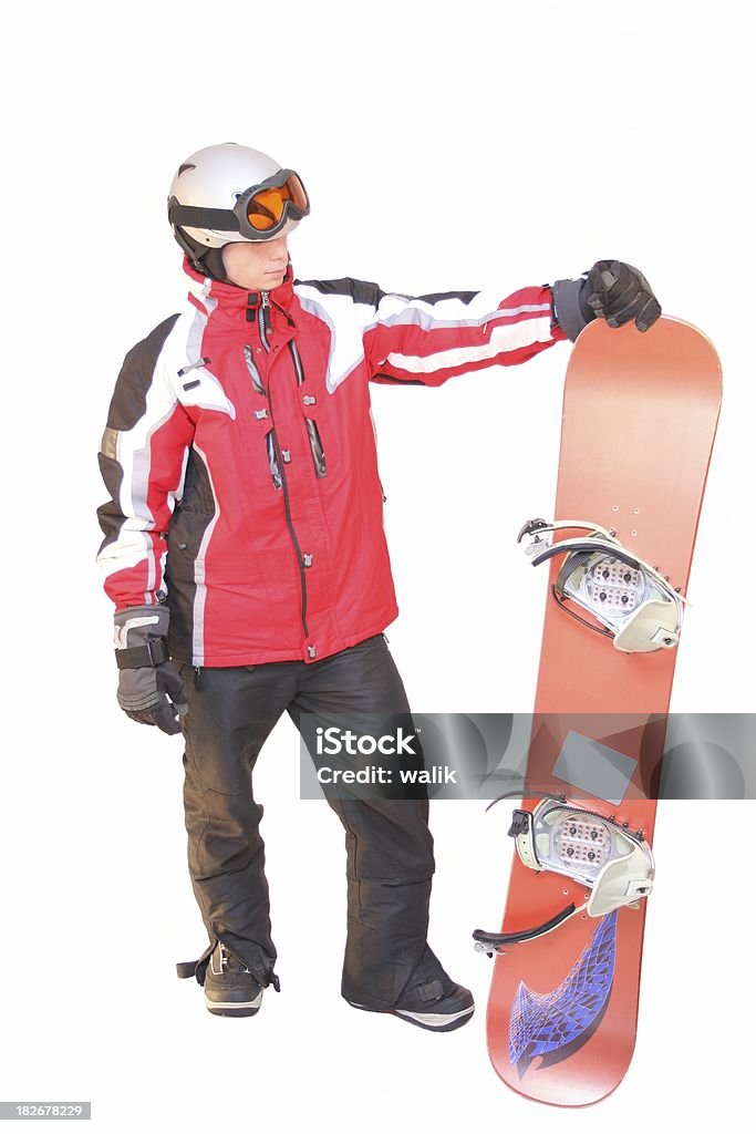 Snowboarder - Foto stock royalty-free di Sfondo bianco