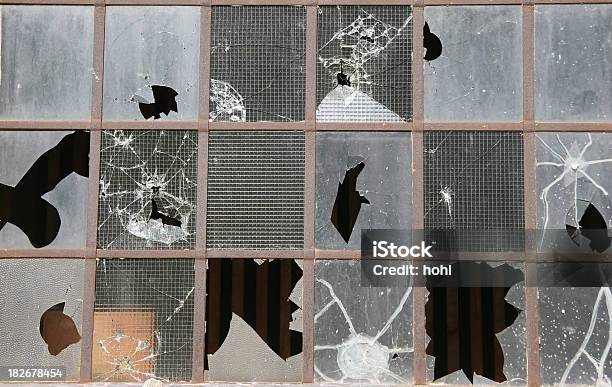 Shattered Window Glass Stock Photo - Download Image Now - Shattered Glass, Architectural Feature, Border - Frame