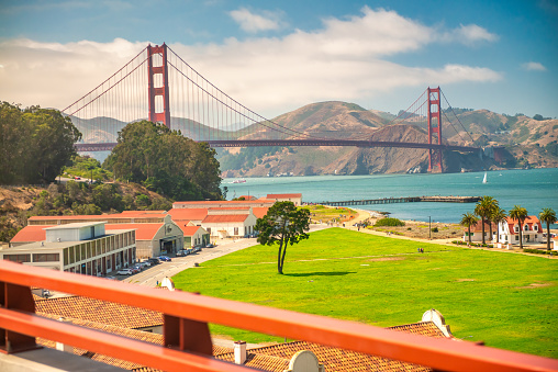 Golden Gate Bridge on a sunny day