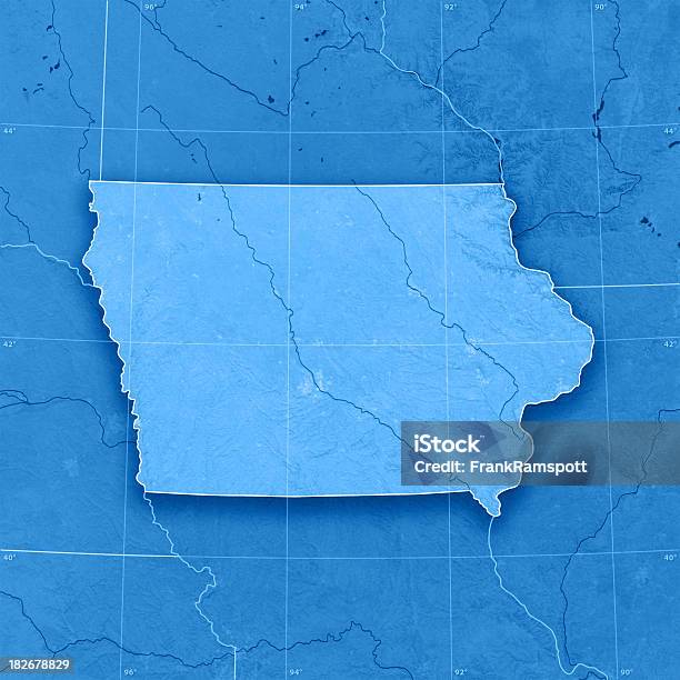 アイオワ Topographic マップ - 3Dのストックフォトや画像を多数ご用意 - 3D, アイオワ州, アメリカ中西部