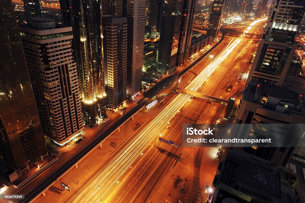 Dubai di notte - Foto stock royalty-free di Appartamento