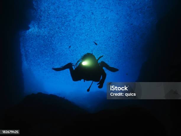 Foto de Submarino Ovni e mais fotos de stock de Debaixo d'água - Debaixo d'água, Assustador, Gruta - Características da terra