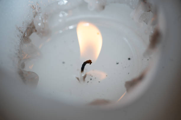 Close-up of a burning candle