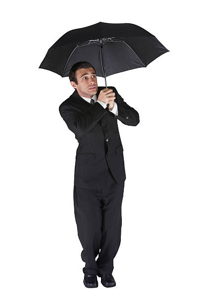 istock Businessman with umbrella 182679767