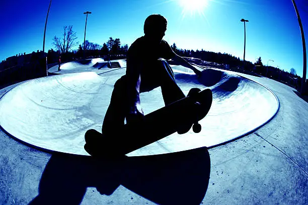 Photo of Frontside Silhouette Grab - Blue