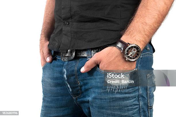 Casual Adult Male Stock Photo - Download Image Now - Hands In Pockets, Men, Jeans