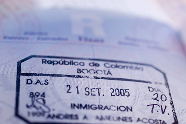 istock Travel: Colombia Passport Stamp 182680328