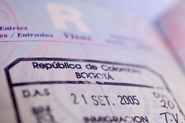 istock Travel: Bogota Passport Stamp 182680330