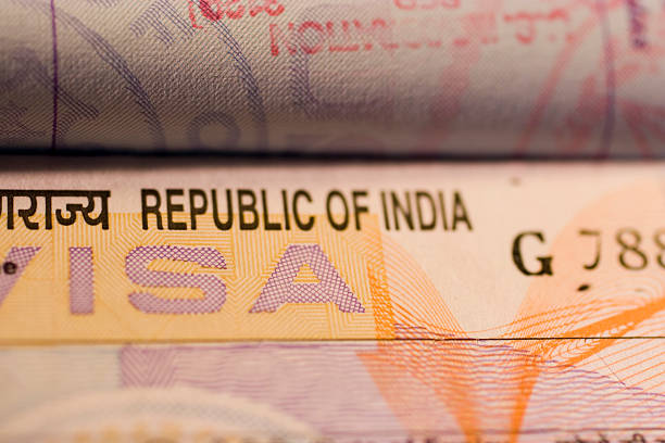 Travel: India Visa stock photo