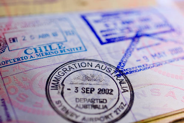 istock A passport with many travel stamps, including Australia 182680335