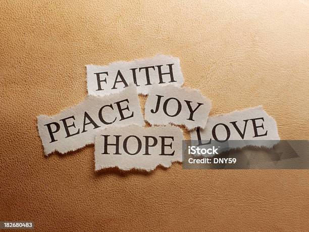 Faithpeacehopelovejoy Stock Photo - Download Image Now - Hope - Concept, Joy, Religion