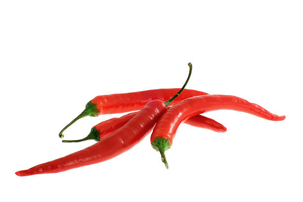 Red hot peppers stock photo