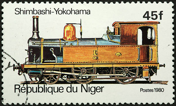 istock vintage Japanese locomotive 182680609