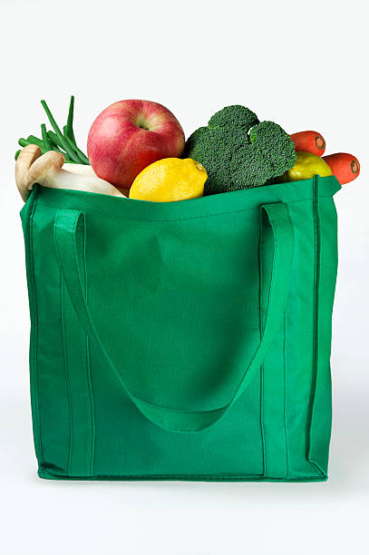 Reusable Eco Friendly Grocery Bag stock photo