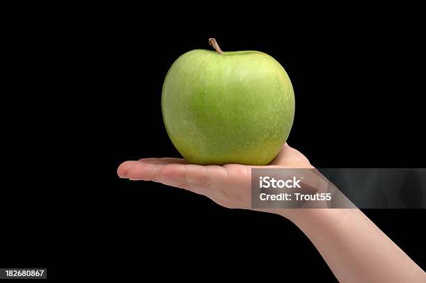Apple Auf Hand Stockfoto und mehr Bilder von Apfel - Apfel, Apfelsorte Granny Smith, Biegung