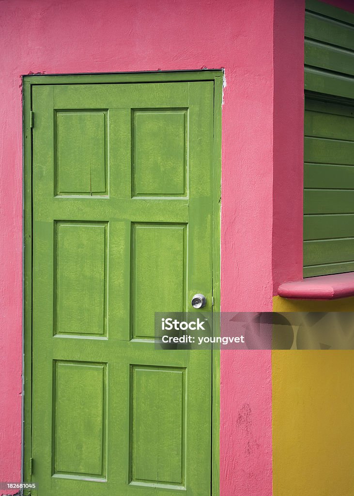 Green door A brightly colored door and wall in Dominica.See my other images from Dominica: Abstract Stock Photo