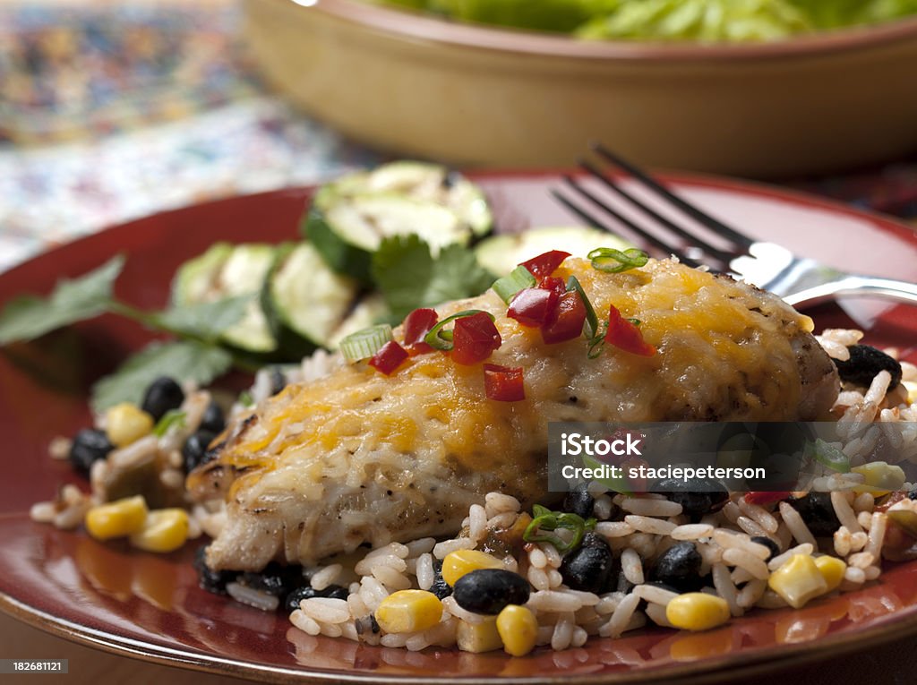 Meksykańskie Kurczak i ryż - Zbiór zdjęć royalty-free (Ryż - Podstawowe jedzenie)