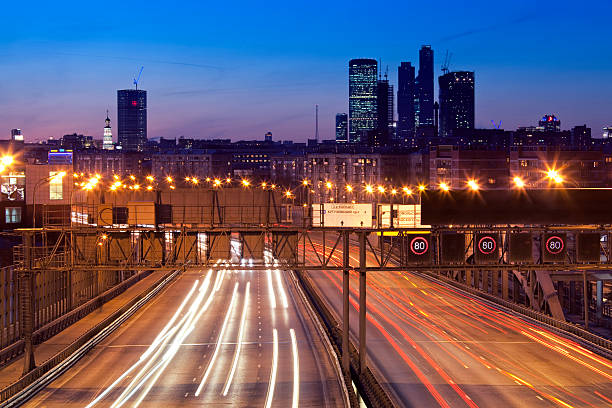 istock Moscow citylights night scene 182682233
