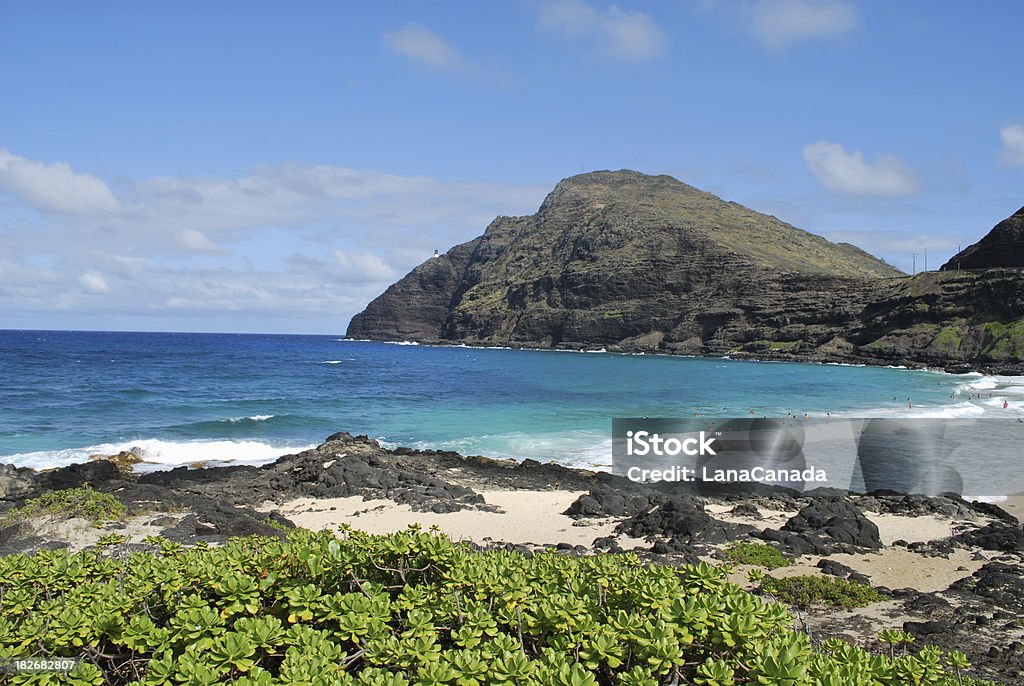 Makapuu Beach Park em Oahu. - Royalty-free Montanhas Koʻolau Foto de stock