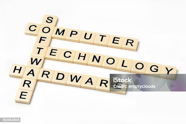 Tecnologia Informatica - Fotografie stock e altre immagini di A forma di blocco - A forma di blocco, Alfabeto, Attrezzatura informatica