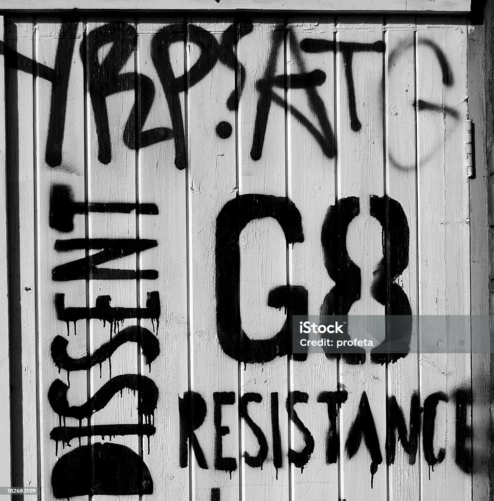 Resistência graffiti - Royalty-free Organização Mundial do Comércio Foto de stock