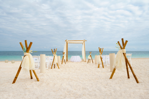 Wedding Installation On The Caribbean Beach.