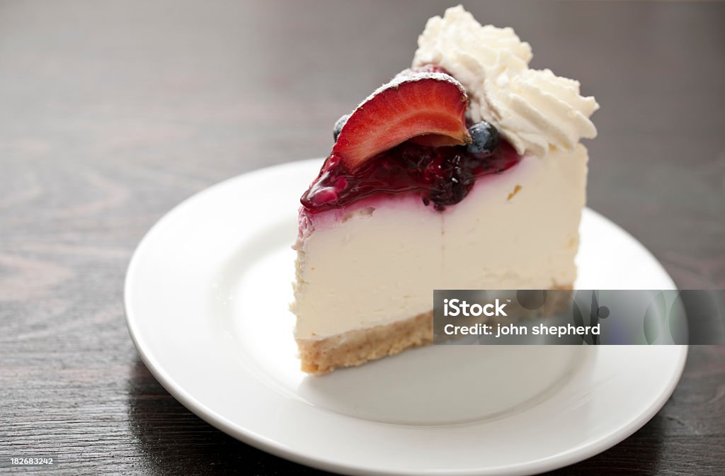 Stück Erdbeere Cheescake - Lizenzfrei Einzelner Gegenstand Stock-Foto