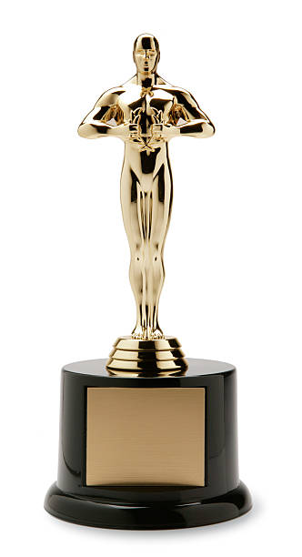 istock Gold trophy isolated on white background 182683358