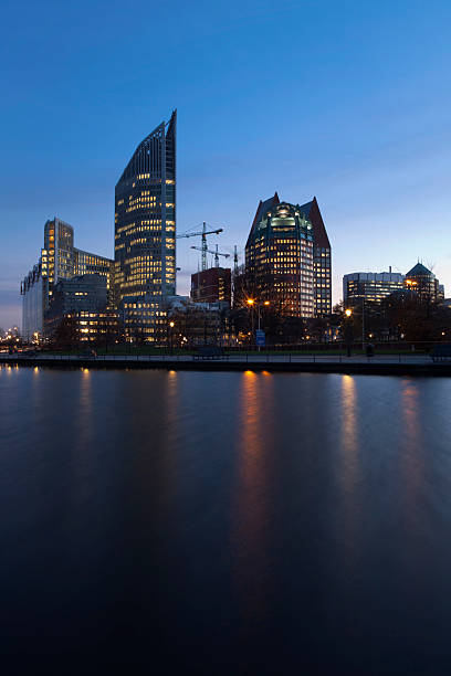 istock The Hague's modern skyline at dusk 182683746