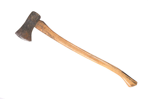 Ax Used Ax isolated on white. axe stock pictures, royalty-free photos & images