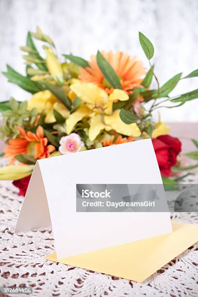 Leere Hinweis Oder Grußkarte Stockfoto und mehr Bilder von Ankündigung - Ankündigung, Blatt - Pflanzenbestandteile, Blume