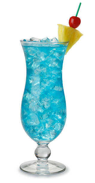 Blue Hawaiian Blue Hawaiian tropical drink. Clipping path included. blue hawaiian stock pictures, royalty-free photos & images
