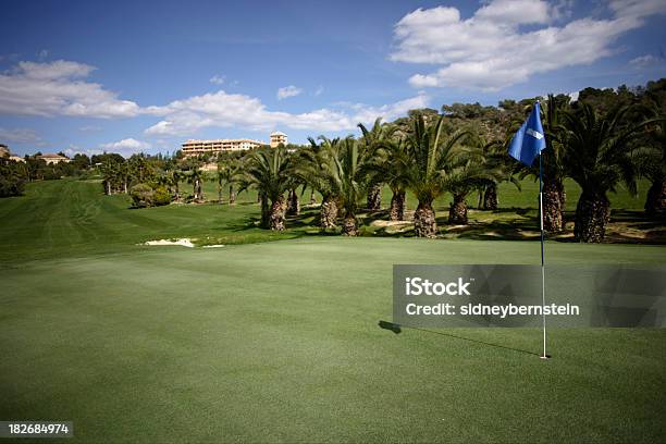 Bandeira De Golfe Na Brisa 5 - Fotografias de stock e mais imagens de Atirar à Baliza - Atirar à Baliza, Campo de Golfe, Vento