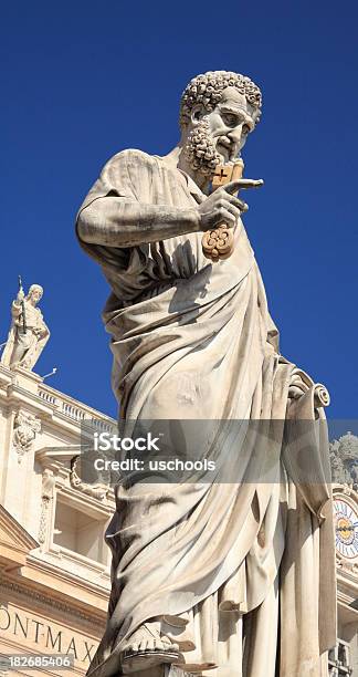 St Peters Statue In Vatican Stock Photo - Download Image Now - Apostle - Worshipper, Architecture, Building Exterior