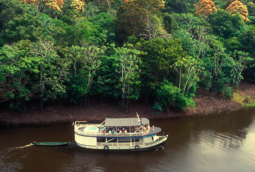 A regional boat on the amazon river