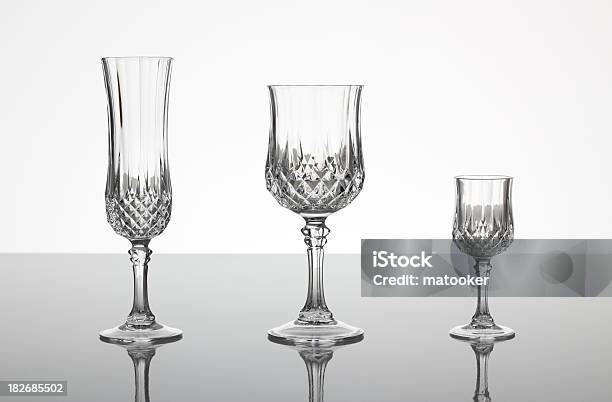 Lead Cut Glass Crystal Stemware Stock Photo - Download Image Now - Crystal Glassware, Drinking Glass, Glass - Material