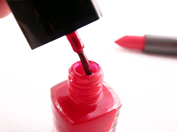 istock Matching nail polish with lipstick 182685590