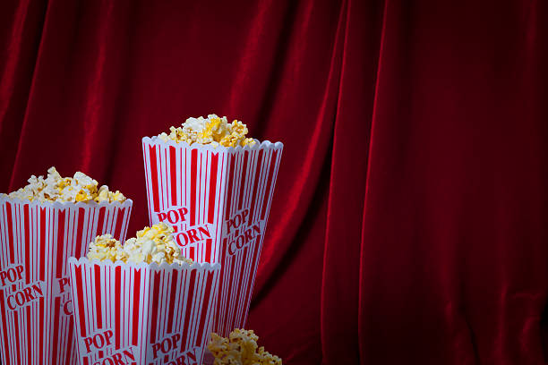 popcorn with room for copy stock photo