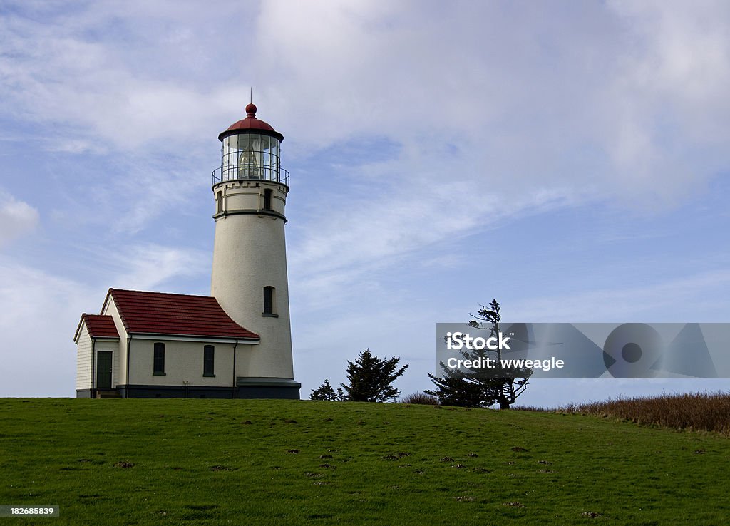 Classic Lighthouse "Cape Blanco, Southwestern Oregon" Beach Stock Photo