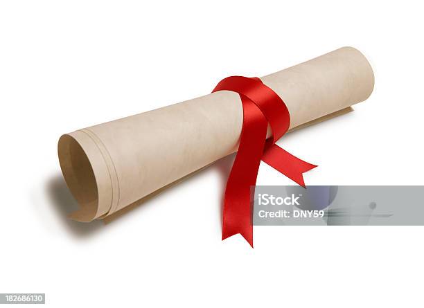 Foto de Diploma De 4 e mais fotos de stock de Rolo de Papel - Rolo de Papel, Pergaminho, Roseta