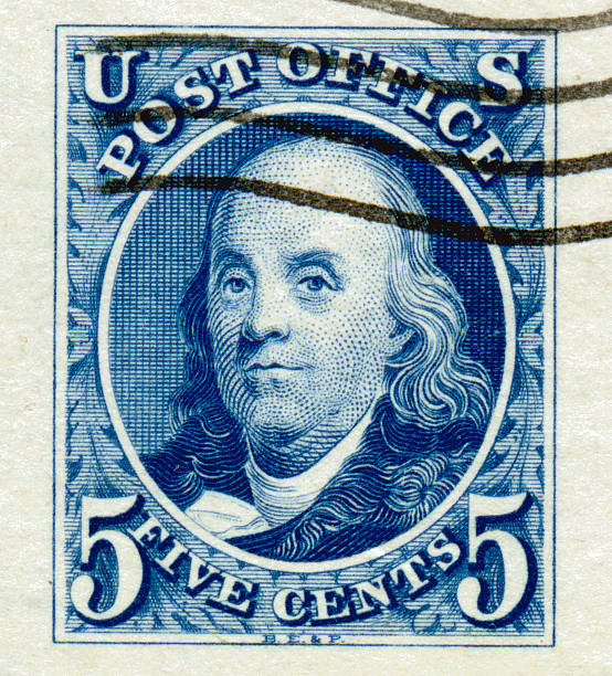 istock Vintage US Ben Franklin Postage Stamp 182686233