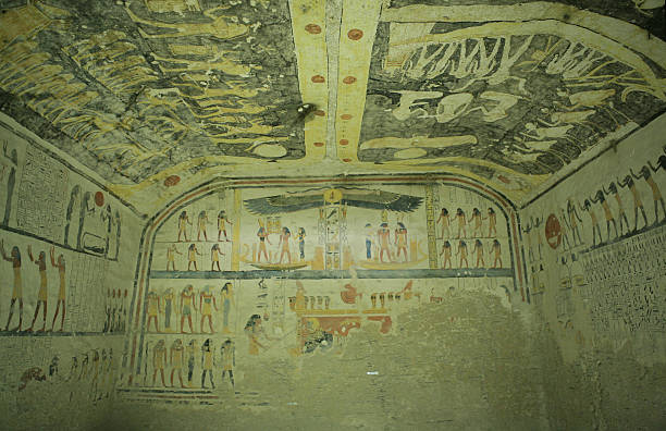 istock Paintings from the Pharoes tombs 182686260