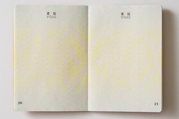 istock Opened blank Japanese Passport on white background 182686272