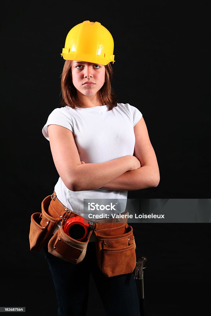 Feminino Trabalhador de Construção - Foto de stock de 14-15 Anos royalty-free